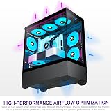 FOIFKIN F1 ATX PC Case with 6 ARGB PWM Fans, Type-C, Black view 7