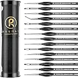 Rosmax Acrylic Paint Brushes Set Series X 15PCS Miniature Paint Brushes, Fine Detailing for Acrylics, Oils, Watercolors & Mor