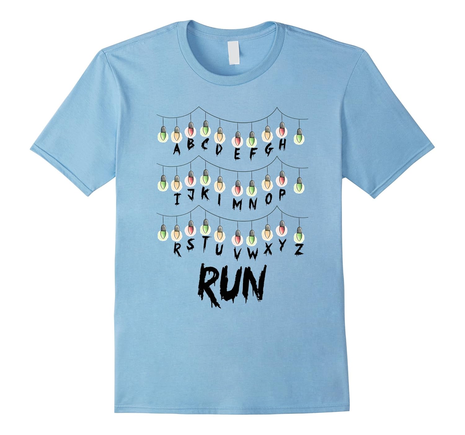 Creepy Run Chain Of Lights Funny Christmas 2017 T Shirt-Rose