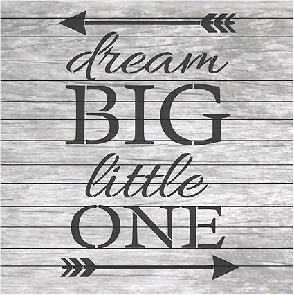 Mots Citation Pochoir Dream Big Little One Pochoir Pour L Artisanat Et Decoration Cft17 Amazon Fr Cuisine Maison