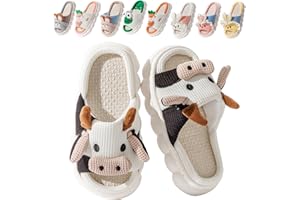 Fadezar Girls Boys Cute Slides Slippers Kids Bunny/Cow/Frog Flip Flops Toddler House Thick Sole Indoor Slippers Soft Summers Slides for Girls
