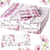 Sinmoe 60 Pack Christian Pocket Tissue Easter Bible Verse Tissue Wedding Mini Travel Size Wallet Facial Napkin Inspirational Gift for Woman Charity Graduation Party Church Supplies(Classic Style)