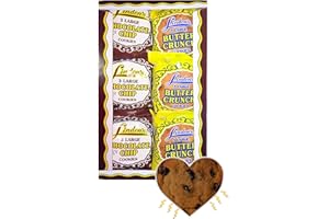 Linden's Cookies with Exclusive InPrimeTime Cookie Heart Magnet Bundle: 1/2 Case Chocolate Chip and 1/2 Case Butter Crunch- 18 Packs Per Case, 3 Cookies Per Pack