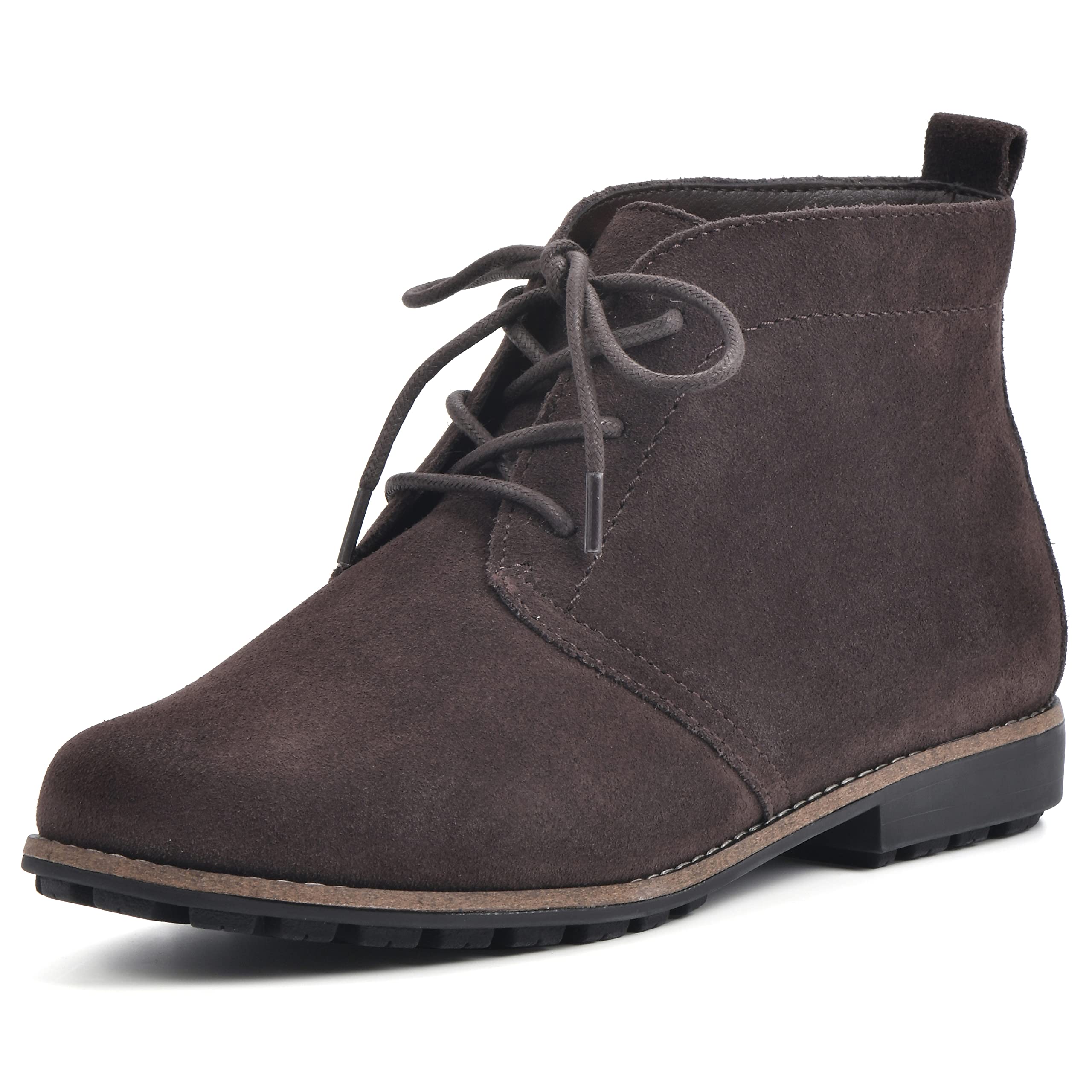 WHITE MOUNTAIN Shoes Women’s Auburn Boot, Brown/Suede, 6.5 W