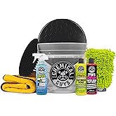 Chemical Guys Car Cleaning Kit, Complete Car Wash Kit with Soap, Wash Bucket, 3-16 oz Car Care Cleaners, Interior and Exterior Cleaning Essentials, 8 Item Detailing Set