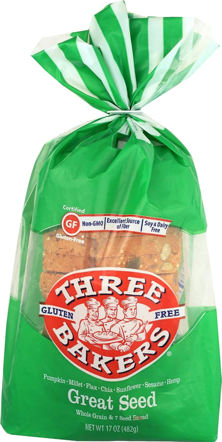 Three Bakers, Sliced Bread Great Seed GlutenFree, 17 Ounce Grocery & Gourmet Food