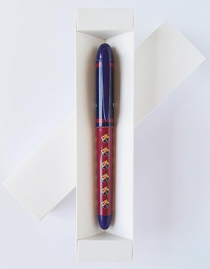 FC Barcelona Pluma Estilográfica + caja blanca: Amazon.es: Oficina y papelería