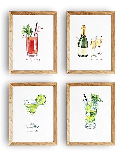 Kitchen Cocktail Prints Wall Art 