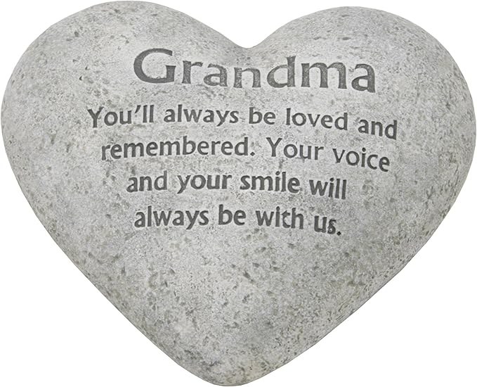 "Grandma" Graveside Memorial Heart Plaque Antique Stone Amazon.co.uk