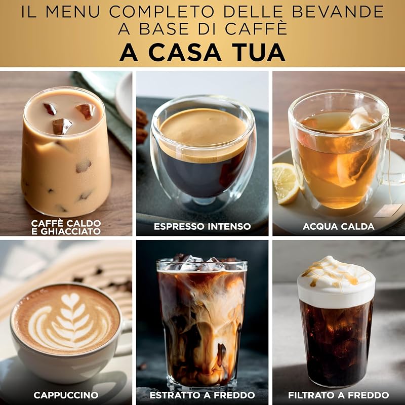 Luxe Café Pro, Macchina da Caffè in Grani Semi-Automatica, Argento