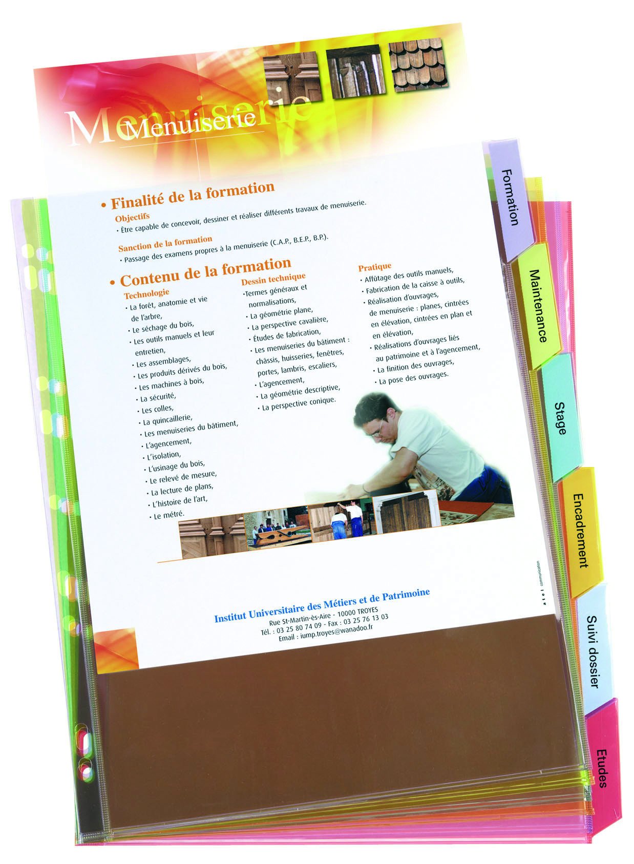 Elba Indexed Divider Pockets 9/100 PVC A4+ Set of 6 Tabs