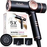 ELLA BELLA&reg; Ionic Hair Dryer with Diffuser - Negative Ion Blow Dryer, Quiet | Professional-Grade Blow Dryer. Intelligent Heat Control &amp; Rapid Drying, Lightweight, Low Noise, All Hair Types