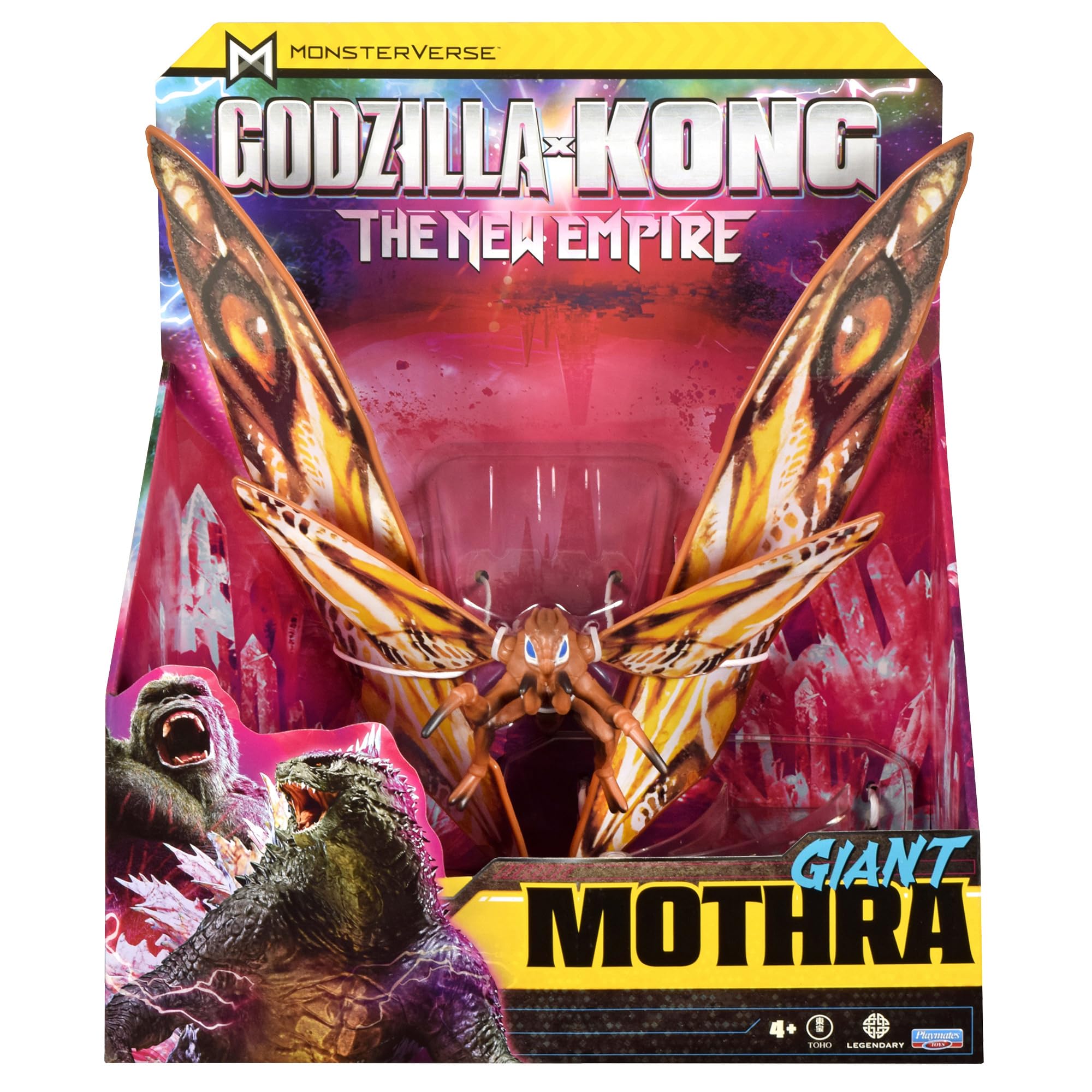 Godzilla x Kong: The New Empire, 11-Inch Giant Mothra Action Figure Toy, Iconic Collectable Movie Character, Limited Edition Packaging Inspired by Hollow Earth Landscape, Suitable for Ages 4 Years+