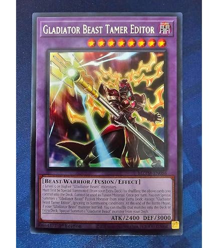 gladiator beast yugioh cards Yu-Gi-Oh! - Equeste (TDGS-EN024) - The Duelist Genesis - Unlimited Edition add 1 Gladiator Beast Equip Spell Card from your Deck to your hand Yu-Gi-Oh! Gladiator Beast Spartacus