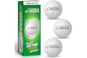 Laughing Smith 3-Pack Prank Golf Balls - Wobble MAXX Unputtable Golf Balls with Realistic Design, Look, and Feel - Funny Golf Ball for Good Pranks - Hilarious Golf Gifts for Men
