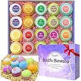 Bath Bombs for Women, 20 Pcs Handmade Bubble Bathbombs Gift Set, Shea & Coco Butter Dry Skin Moisturize, SPA Relaxing Gifts for Women & Men, Her, Girls, Wife, Birthday (Package May Vary)