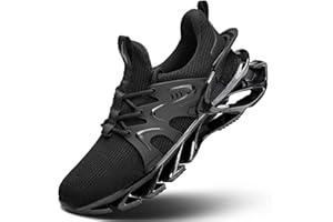 HETOHEC Men's Trail Runners Fashion Sneakers Breathable Mesh Running Shoes Blade Non Slip Casual Athletic Walking Shoes