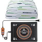 Sourdough Warming Mat, 59°F-140°F Adjustable Dough Rising Heating Mat with Thermostat, Dough Proofing Mats for Sourdough Starter with Heat Shield, Bread Proofing Mats for Doughs Rising & Food Heating