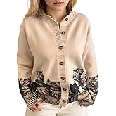 Graphic Cardigans for Women Knitted Button Oversize Cat Graphic Sweater Warm Cartoon Casual Trendy Cardigans