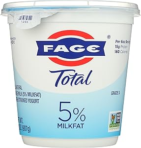 FAGE Total Greek Yogurt, 5% Whole Milk, Plain, 32 oz