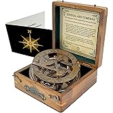 Top Grade 5-Inch Large Brass Nautical Sundial Compass – Perfectly Calibrated Antique Vintage Collectible | Timeless Love Gift for Him & Her – Ideal for Anniversary, Wedding & Father’s Day