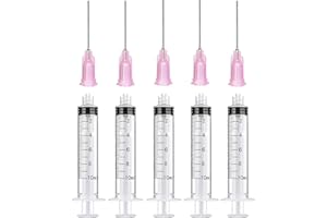 HaBeuniver Ink Filling Syringe, 10ml Luer Lock Syringe with 20Ga Blunt Tip Needle, Great for Fountain Pen and Glue Applicatio