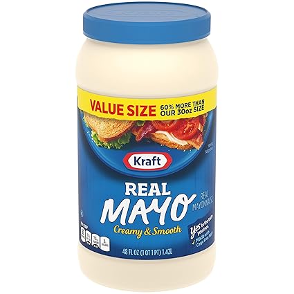 Amazon Com Kraft Mayo Real Mayonnaise 48 Oz Jar Grocery Gourmet Food