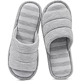 shevalues Open Toe House Slippers for Women Men Soft Cotton Indoor Shoes Memory Foam Slip On bedroom Slippers