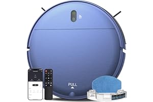 ZCWA Robot Vacuum and Mop Combo,2.4GHz WiFi Link Vacuum Robot,4 Cleaning Mode Robotic Vacuums Cleaner,APP/Remote Aspiradora Robot,Self-Charging Robot Vacuum for Pet Hair,Stains,Carpets,Corner