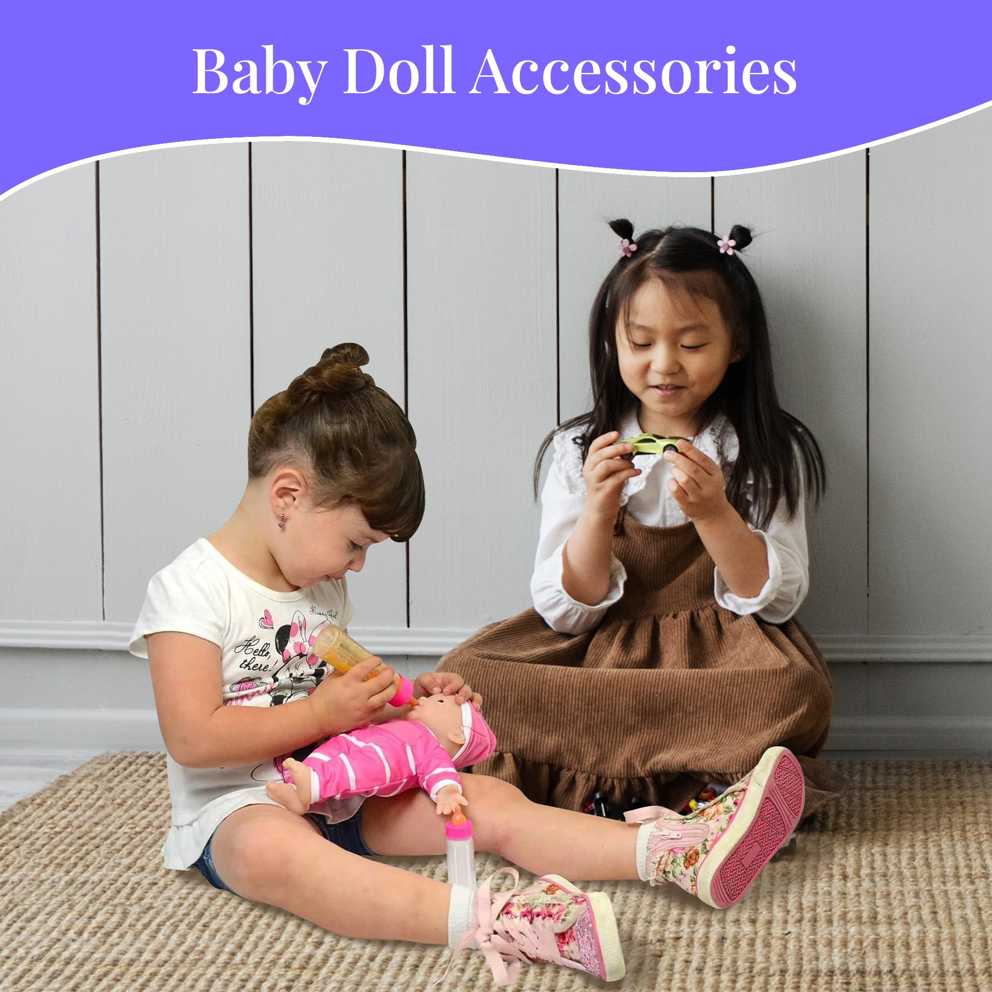 The New York Doll Collection Baby Doll Accessories, Doll Magic Bottles & Doll Feeding Set