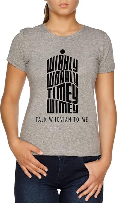 Vendax Talk Whovian to Me Damen T-Shirt Grau