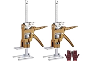 FLYGENERAL Labor Saving Arm,Extended Version Hand Lifting Jack Tool, Multi Function Height Ajustment Lifting Tool with 880 lb Load-Bearing, Stainiess Steel Lifting Jack Handle for Installing Doors (2PCS)
