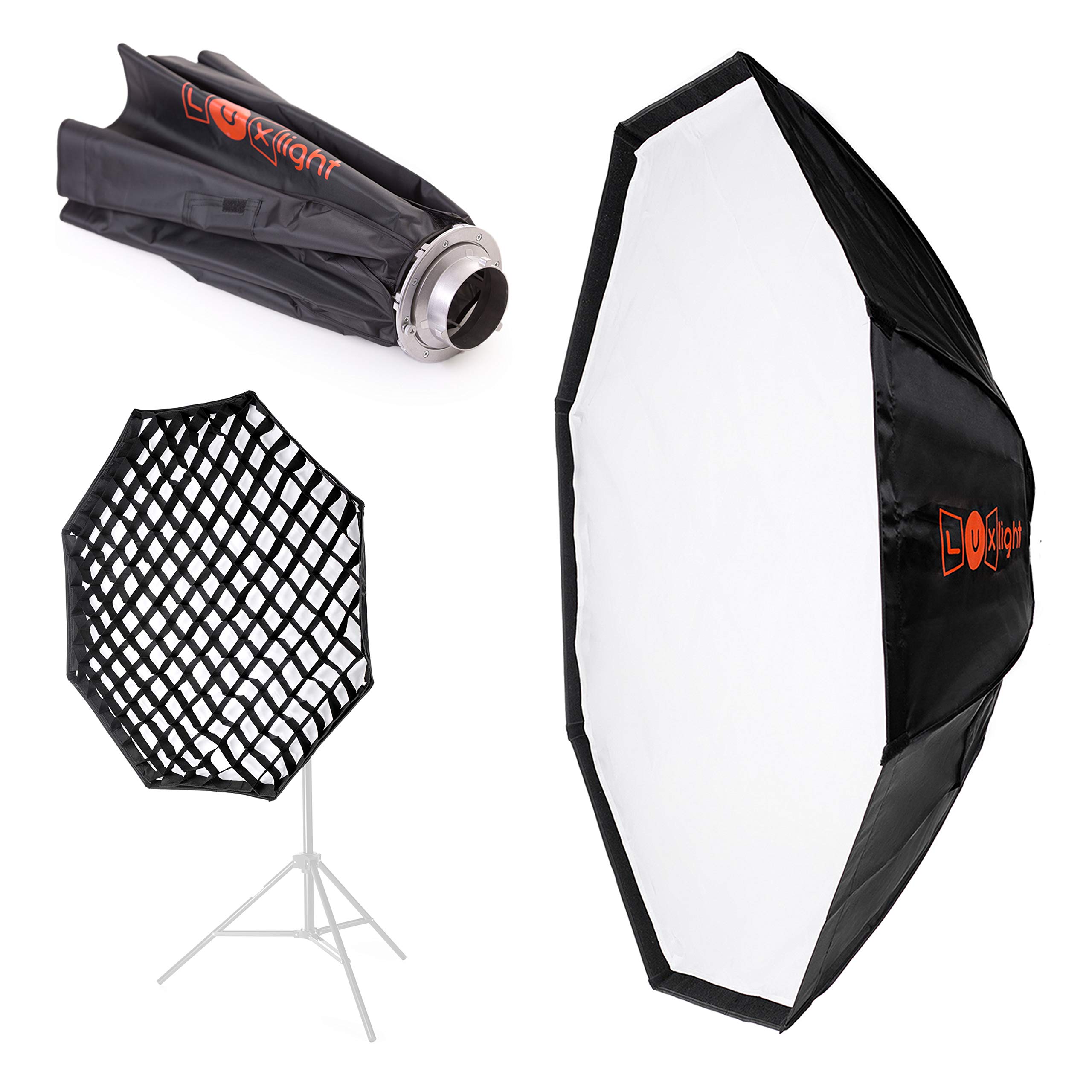 95cm Octabox Softbox & Grid | Bowens Mount | LuxLight® | Umbrella Octobox