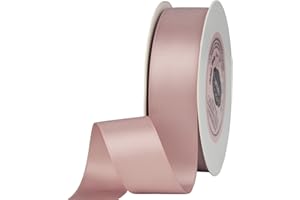 VATIN Double Face Antique Mauve Satin Ribbon 1" Continuous 25 Yards,Antique Mauve Polyester Fabric Ribbon use for Bows Bouquet, Gift Wrapping, Floral Arrangement Wedding Decoration