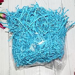 1 LB Lake Blue Crinkle Cut Paper Shred Filler Great