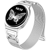 Adorve Metal Strap Compatible with Galaxy Watch 8 Band 40mm 44mm, Galaxy Watch 8 Classic Band 46mm, Milanese Magnetic No Gap Strap for Samsung Watch Bands for Women with Unique Design