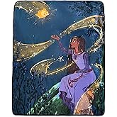 Northwest Disney Wish Silk Touch Sherpa Throw Blanket, 60 x 80 inches, Wish Upon