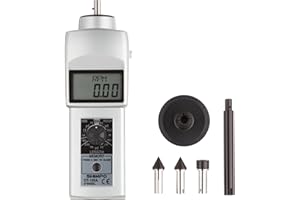 Shimpo DT-105ATCAL Handheld Tachometer with 6" Wheel, LCD Display, 0.10-25000rpm Range with a NIST-Traceable Calibration Certificate with Data