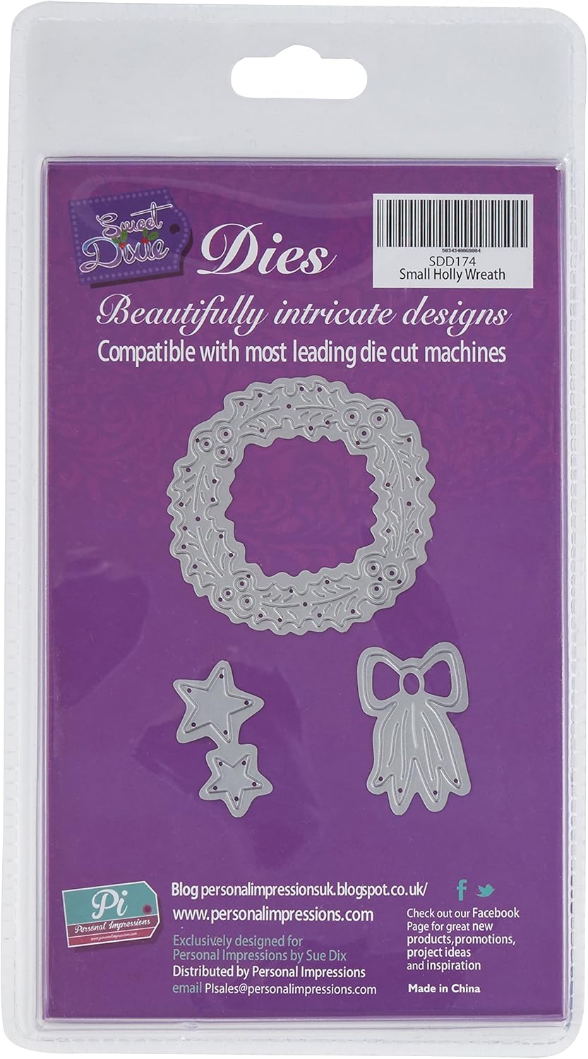 Sweet Dixie Small Holly Wreath Die, Grey, 23.2 x 12.9 x 0.9 cm - Image 3