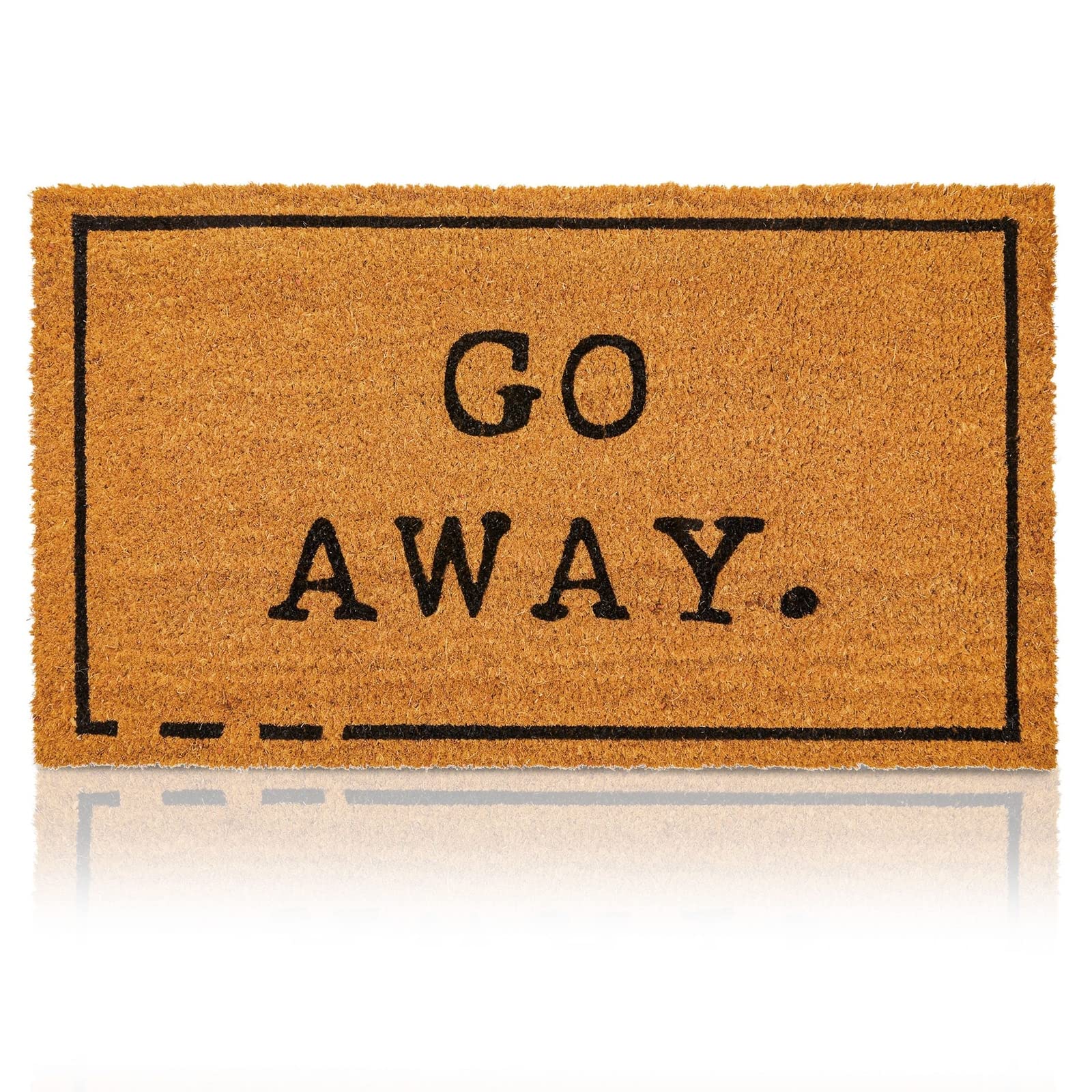 Photo 1 of Juvale Go Away Doormat Funny Welcome Mat - 17 x 30 in, Natural Coir - Outdoor Welcome Mat & Doormat Outdoor Entrance
