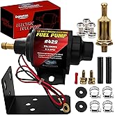 ENGINEMAN Gasoline Electric Fuel Pump Universal 5/16 Inch Inlet and Outlet Inline 12V 1-2A 28GPH 2-3.5 PSI Operating Fuel Pressure
