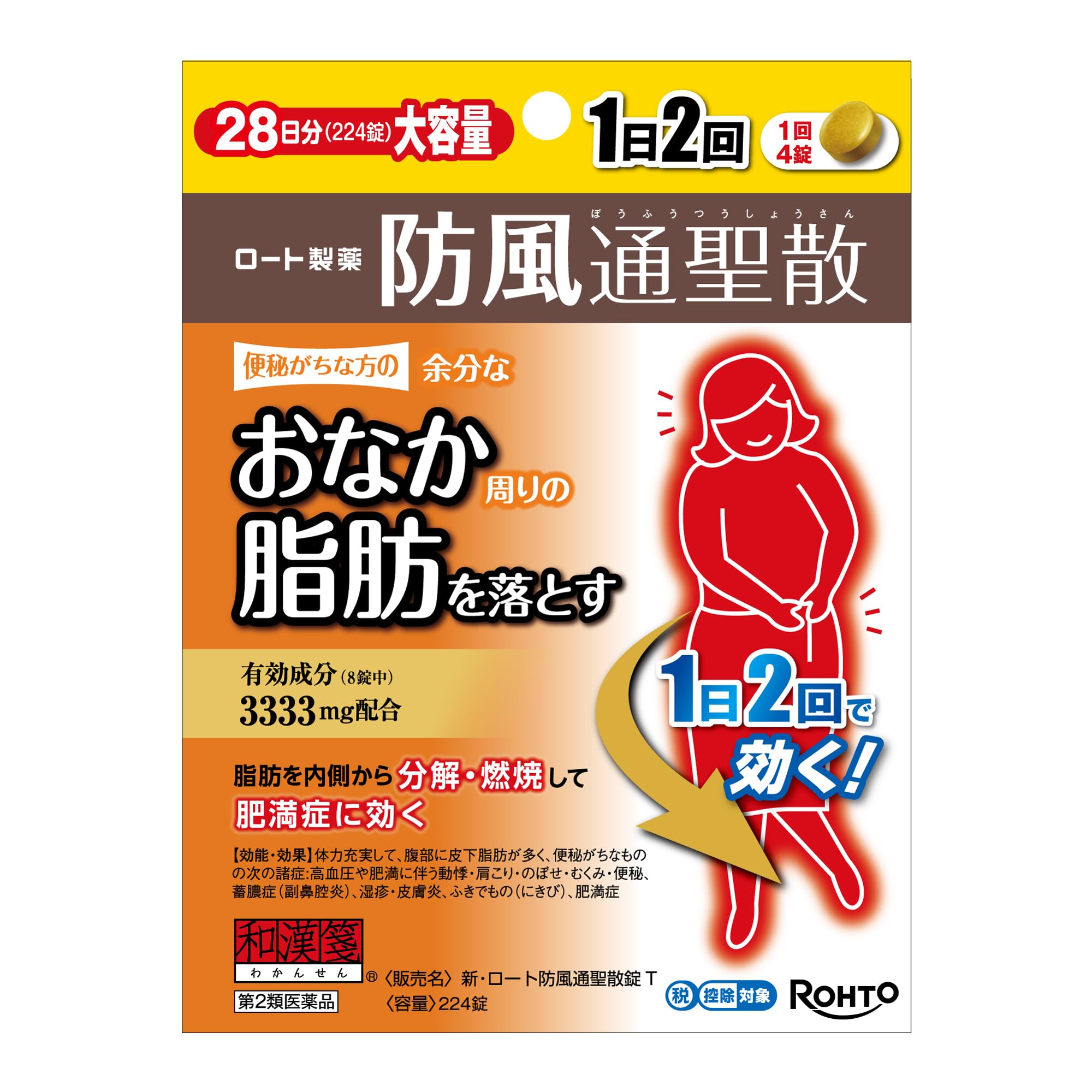 ロート製薬 新・ロート防風通聖散錠T 224錠の商品画像