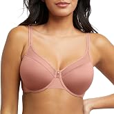 Bali Women's Seamless Underwire Bra, One Smooth U Smoothing Underwire Bras for Women, Convertible Straps, Ultra Light