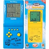 Retro Handheld Brick Game Console,Tank/Racing/Building Block Game | 3.5-inch Large Screen,Built-in 23 Games (Blue)