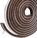 fowong Self-Adhesive Door Window Frame Brush Seal Weatherstrip 4.9 m Brown