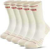 RUIXUE Mens Sports Hiking Socks 5/6 Pairs Cushioned Anti Blister Crew