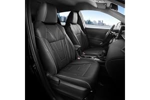 FEINEPRO for Toyota Corolla Cross Seat Covers L LE XLE 2021 2022 2023 2024 2025 2026, Custom Seat Covers Full Set, Luxury Leather Seat Cover for SUV, Waterproof Car Seat Cover, Black Not for Hybrid