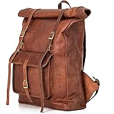 BERLINER BAGS Vintage Genuine Leather Backpack Leeds, Travel Backpack, Laptop Backpack for Women and Men