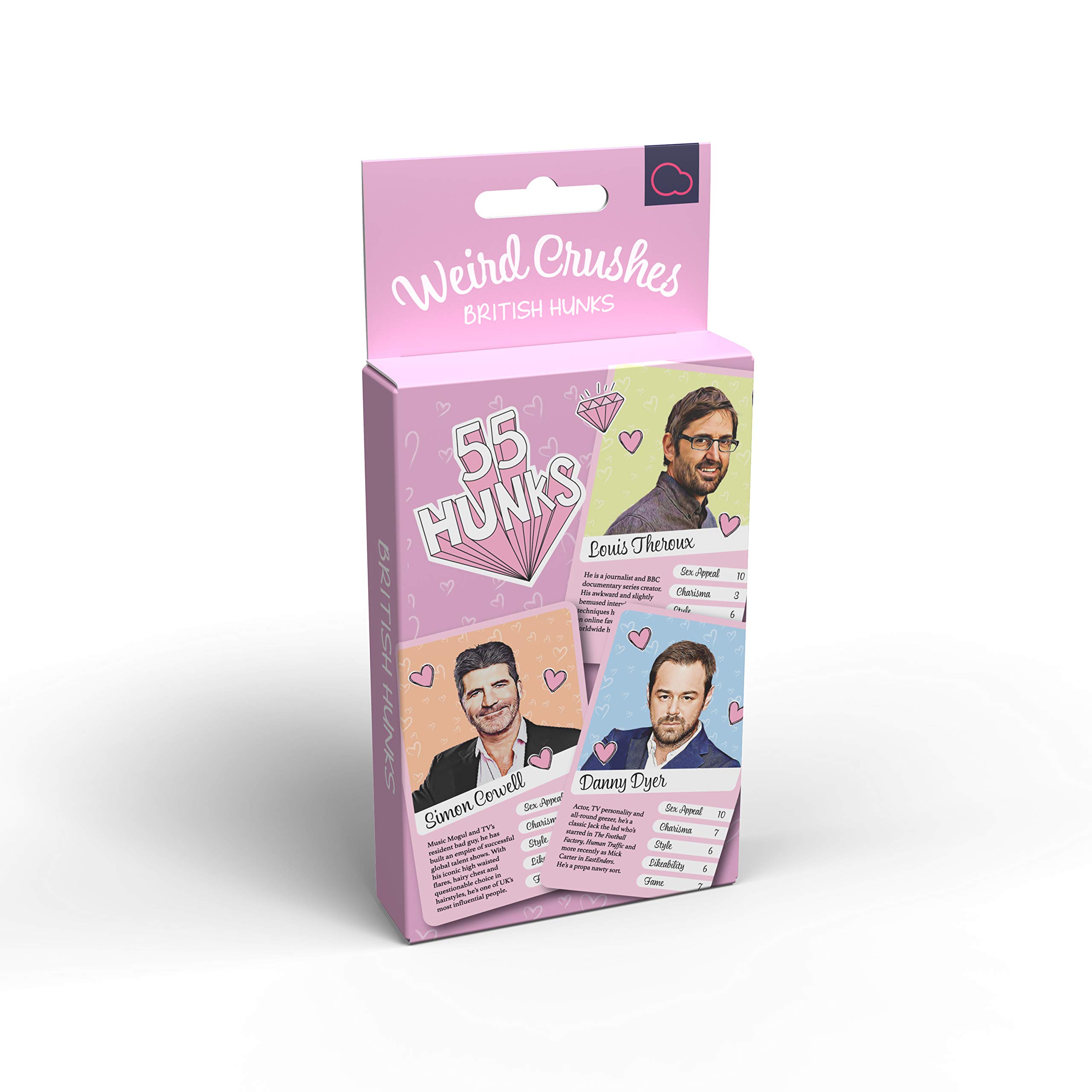 Weird Crushes Game - British Hunks | Top Trumps Comedy Card Game | Suitable For Family - Teenagers and Adults