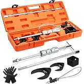 limontek Inner CV Axle Puller Tool with Slide Hammer, 63mm and 48mm CV Joint Fork Adapters, Front Wheel Drive Axle Puller Attachment CV Axle Removal Tool (8pcs Set with Carrying Box)